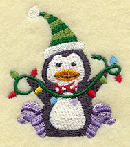 North Pole Navidad Penguin in Lights