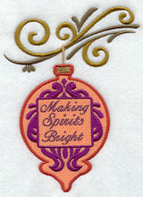 Making Spirits Bright Damask Ornament and Bough