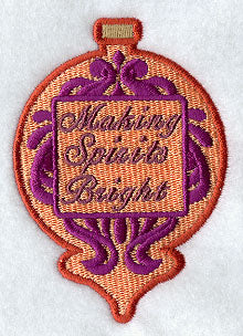 Making Spirits Bright Damask Ornament