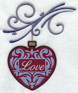 Love Damask Ornament and Bough