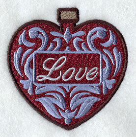 Love Damask Ornament