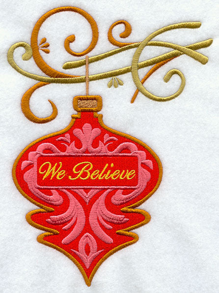 We Believe Damask Ornament and Bough