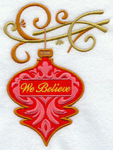 We Believe Damask Ornament and Bough