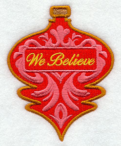 We Believe Damask Ornament