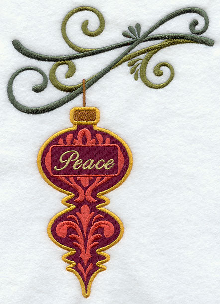 Peace Damask Ornament and Bough