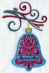 Joyeux Noel Damask Ornament and Bough
