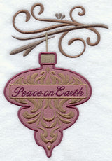 Peace on Earth Damask Ornament and Bough
