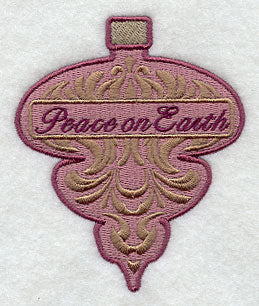 Peace on Earth Damask Ornament