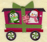 Snowman Train - Wrapping Paper Car