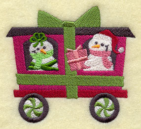 Snowman Train - Wrapping Paper Car