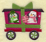 Snowman Train - Wrapping Paper Car