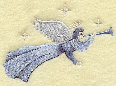 Silent Night Nativity - Trumpeting Angel (Facing Right)