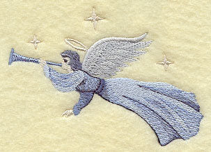 Silent Night Nativity - Trumpeting Angel (Facing Left)