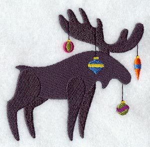 Christmas Moose Silhouette