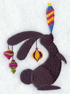 Christmas Rabbit Silhouette