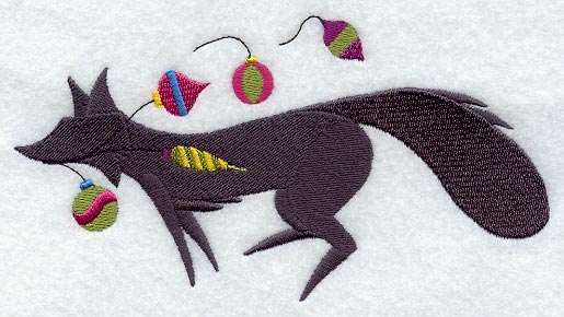 Christmas Fox Silhouette