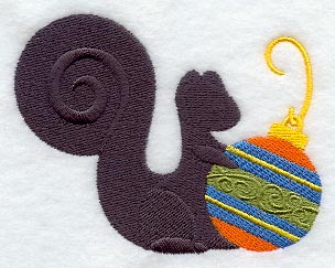 Christmas Squirrel Silhouette