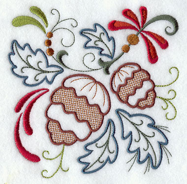 Vintage Jacobean Pine Cones and Boughs