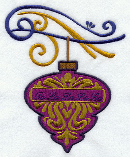 Fa La La La La La Damask Ornament and Bough