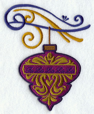 Fa La La La La La Damask Ornament and Bough