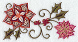 Jacobean Christmas Floral Border 1