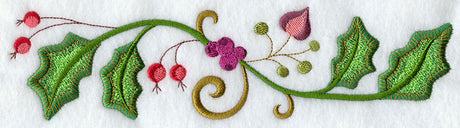 Jacobean Christmas Floral Border 2