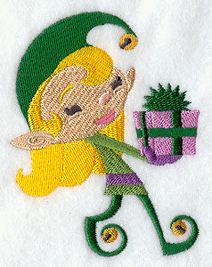 Elf Eleanor with Gift