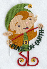 Elf Enid with Peace on Earth Garland