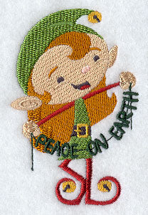 Elf Enid with Peace on Earth Garland