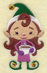 Elf Ethel with Hot Cocoa