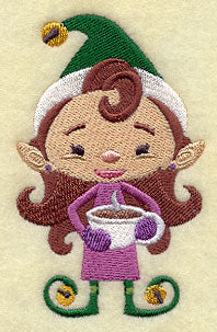 Elf Ethel with Hot Cocoa