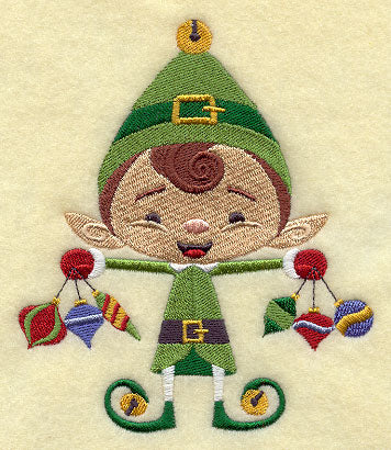 Elf Ethan with Ornaments