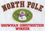 North Pole Snowman Construction Worker