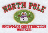 North Pole Snowman Construction Worker
