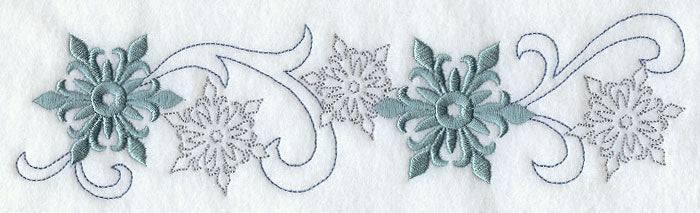 Snowflake Swirls Border