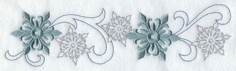 Snowflake Swirls Border