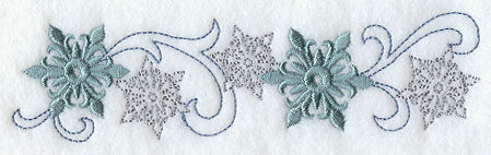 Snowflake Swirls Border