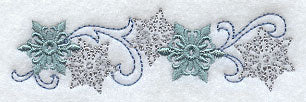 Snowflake Swirls Border