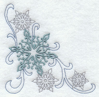Snowflake Swirls Corner