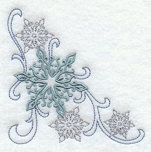 Snowflake Swirls Corner