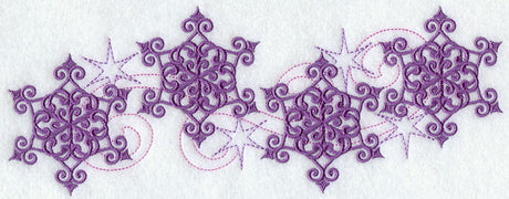 Snowflakes and Stars Border