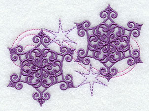 Snowflakes and Stars Border