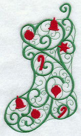 Christmas Curls Stocking
