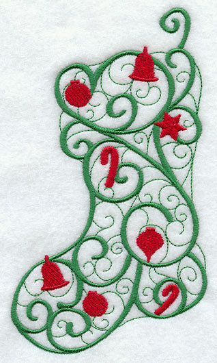 Christmas Curls Stocking