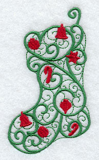 Christmas Curls Stocking