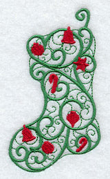 Christmas Curls Stocking