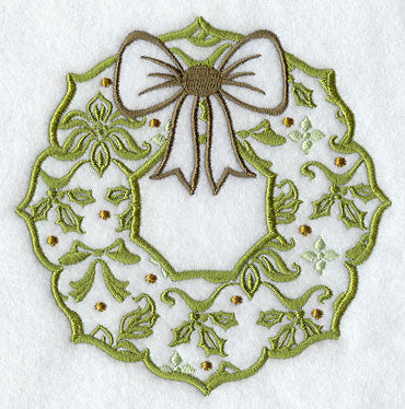 Damask Christmas Wreath