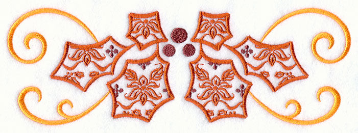 Damask Christmas Border