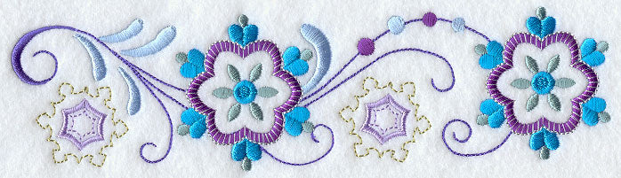 Vintage Jacobean Snowflake Border