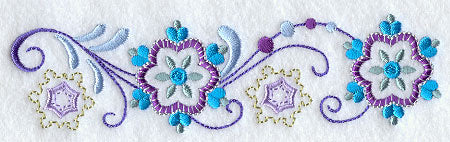 Vintage Jacobean Snowflake Border